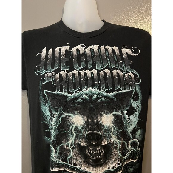 We Came As Romans Shirt Mens Medium Black Band Graphic Tee Metalcore Wolf Bones - Picture 2 of 7